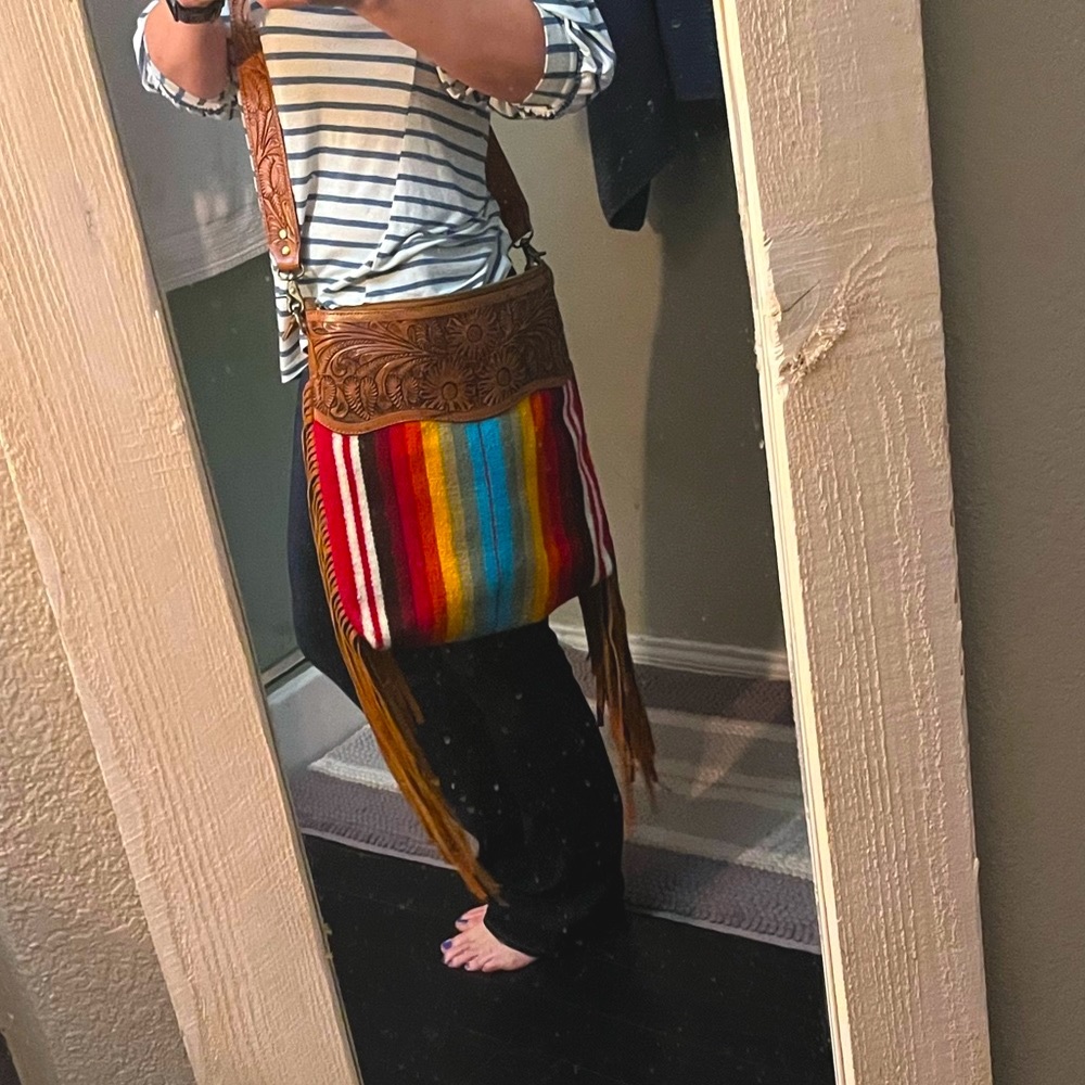 American Darling large messenger Western crossbody